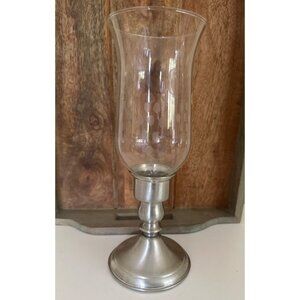 Vintage Silver Glass Candle Holder